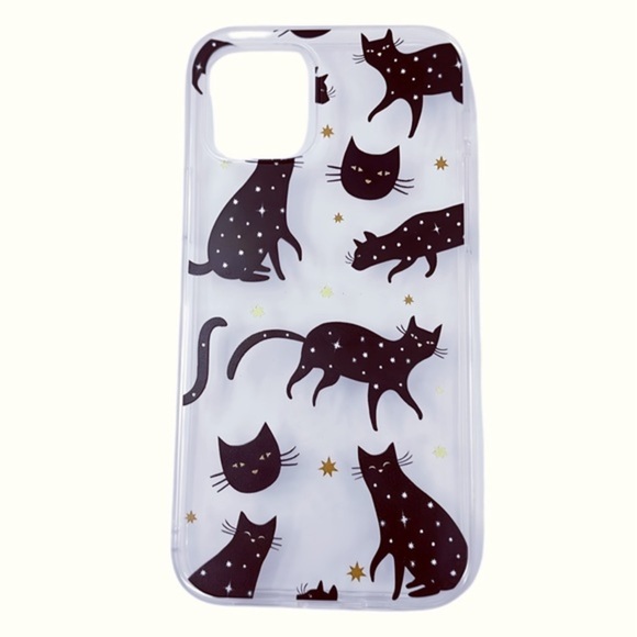 Meow-tastic iPhone 12‎ Clear Black Cat Case - Picture 3 of 4